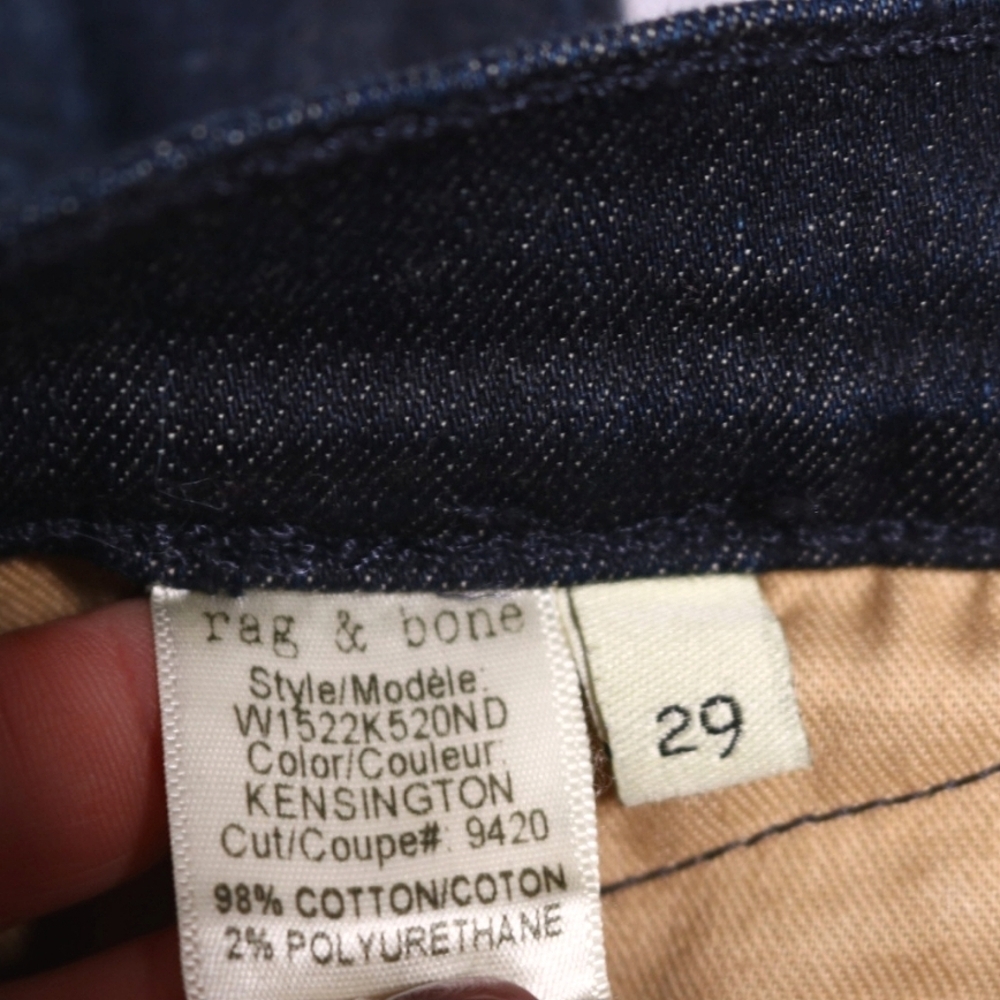 Rag & Bone Kensington Zip Skinny Jeans Size 29 - Picture 7 of 8
